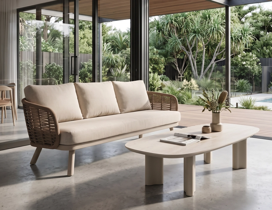 3 Seater Rope Outdoor Sofa