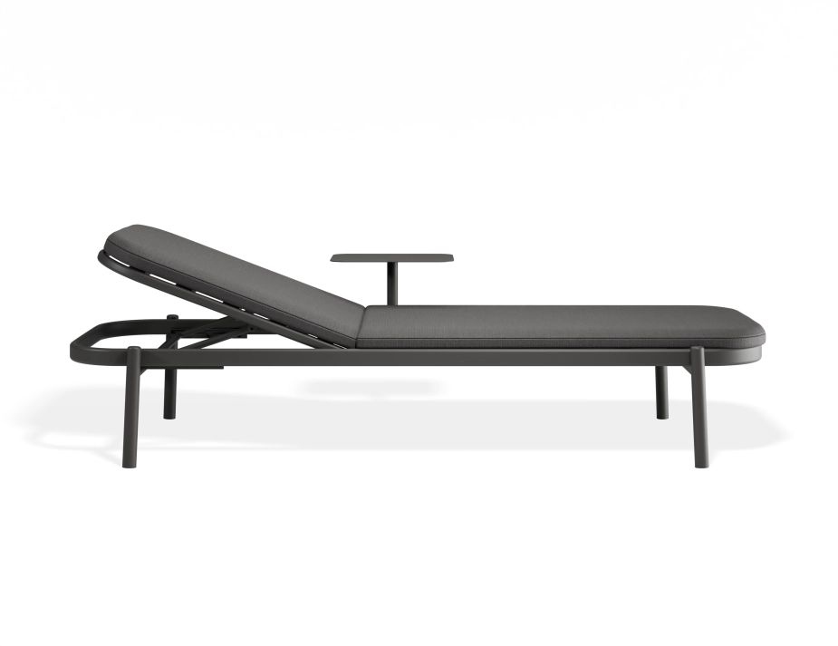 Verano Sunlounge Sidetable Charcoalframe Darkgreyfabric