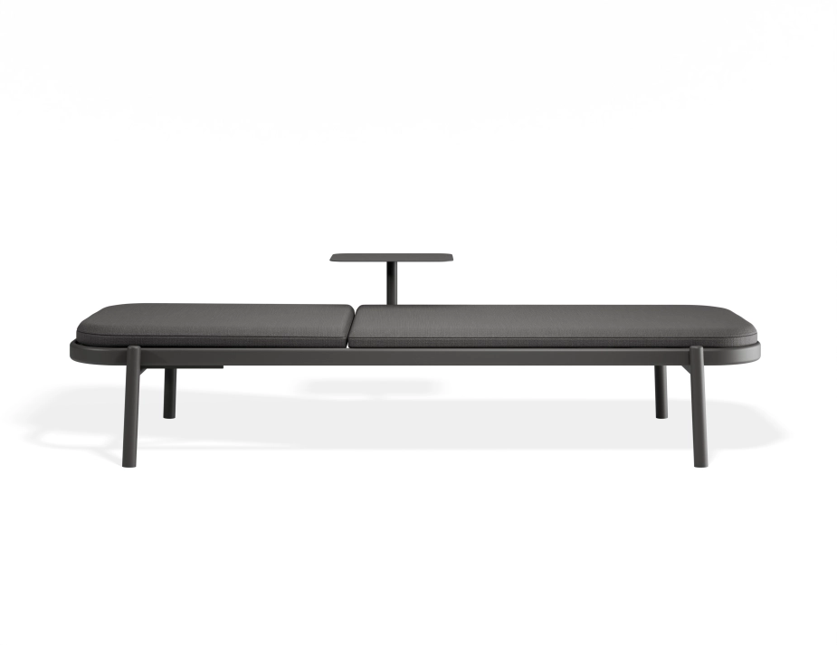 P 3b Verano Sunlounge Sidetable Charcoalframe Darkgreyfabric