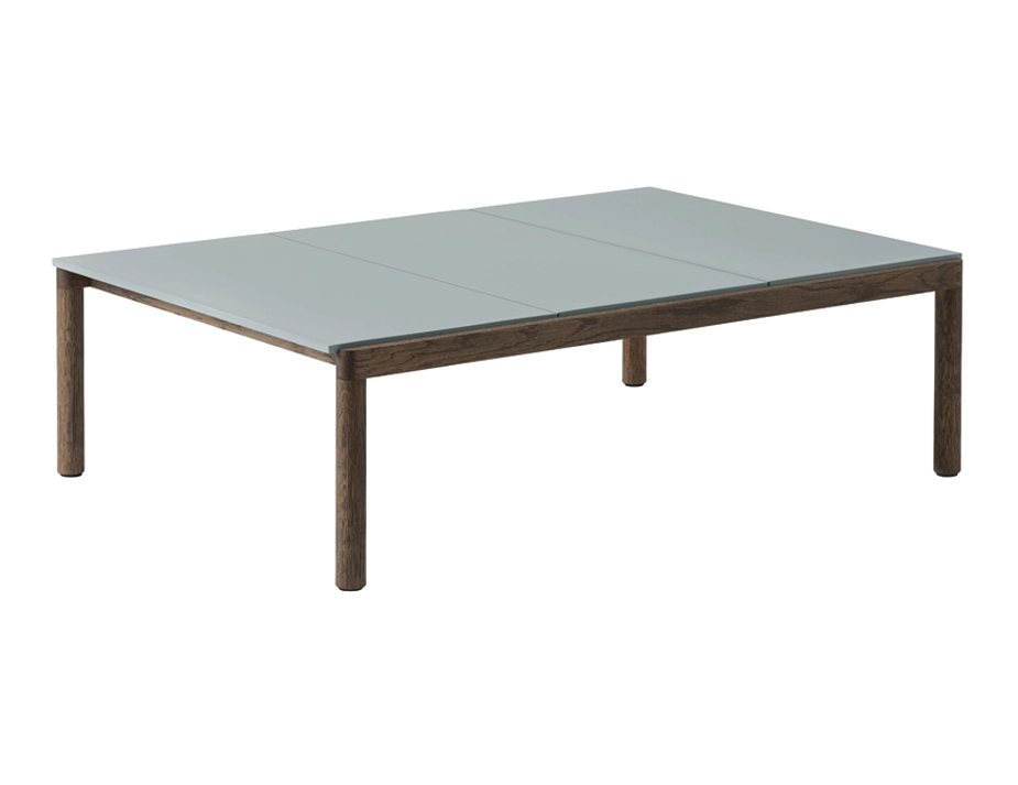 Couple Coffee Table 120 Light Blue Dk Oil Plain