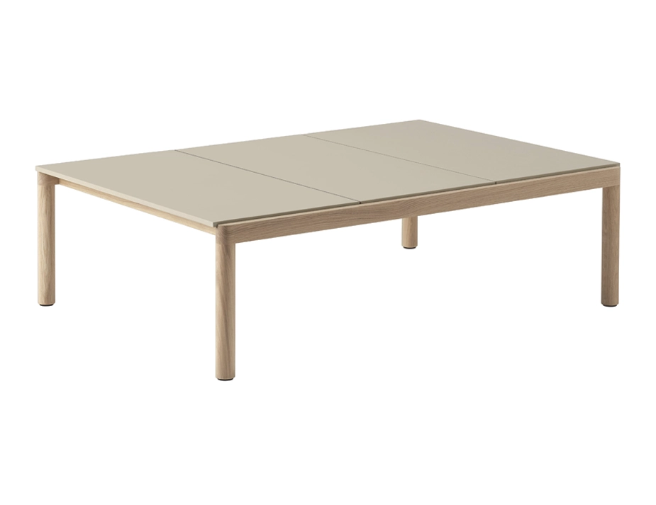 Couple Coffee Table 120 Sand Oak Plain