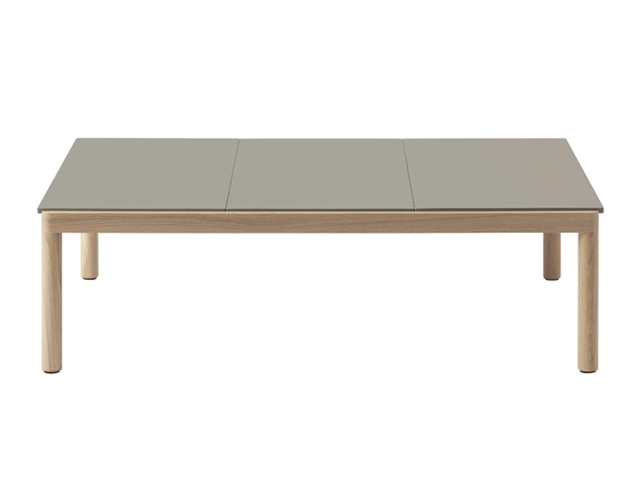 Couple Coffee Table 120 Taupe Oak Plain