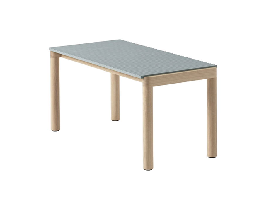 Couple Coffee Table 40 X 84 X 40 Oak Blue Wavy