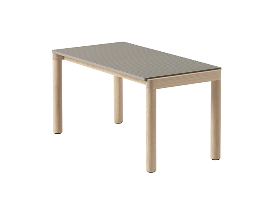 Couple Coffee Table 40 X 84 X 40 Oak Taupe Wavy