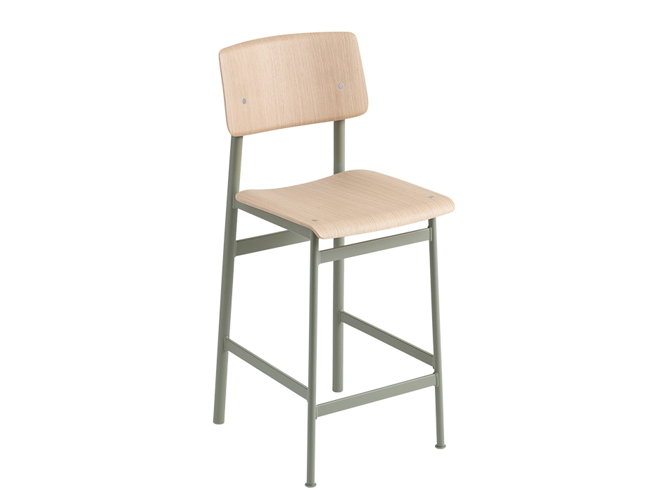 Loft Stool 0021 Loft Bar Stool 65 Dusty Green Oak Muuto 5000x5000 Hi Res