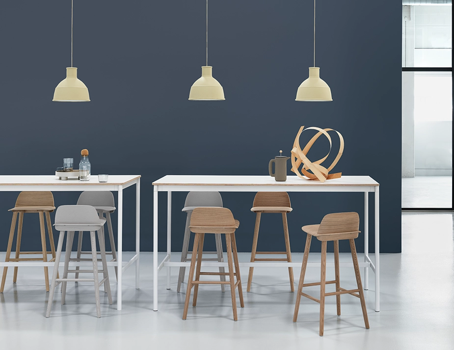 Nerd Stool 0002 Base High Table White Plywood Unfold Beige Green Nerd Bar Stool Grey Oak Corky Platform Tray Push Org