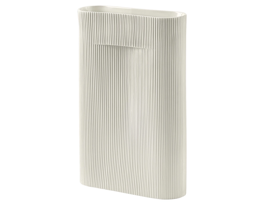 Off White Ridge Vase