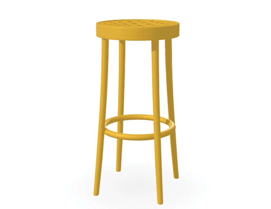 822 Barstool 80cm Ginger Yellow