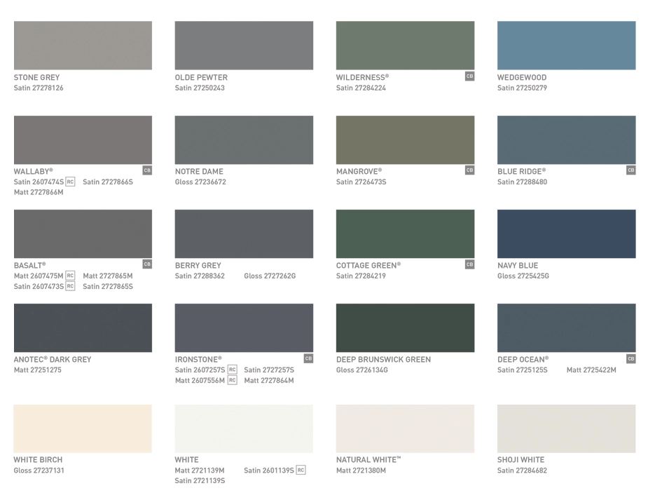 Dulux Colour Charts