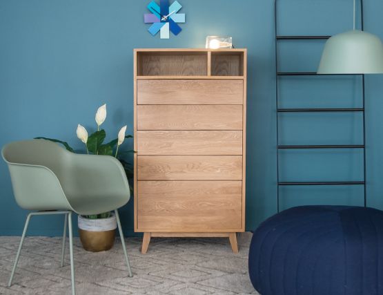 Chest of Drawers Tallboy Solid Wood Huset