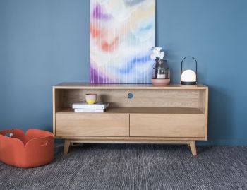 Copenhagen 130cm Solid European Oak TV Unit by Bent Design image