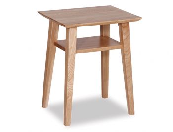 Copenhagen Solid European Oak Bedside Table w Shelf by Bent Design image