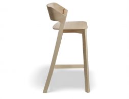 Merano Natural Oak Counterstool Side