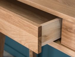 Drawer Console Oak Solid