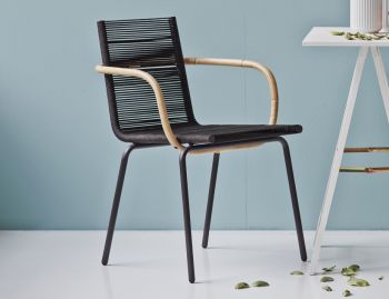 Dark Brown SIDD Armchair by Foersom & Hiort-Lorenzen for Cane-line image