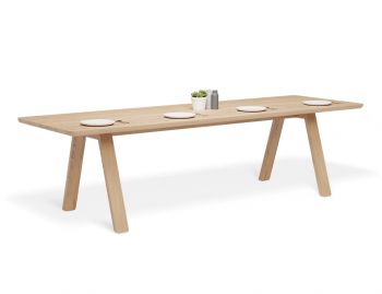 Stelvio Natural A Grade Solid European Oak 280 X 100cm Dining Table image