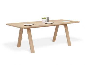 Stelvio Natural A Grade Solid European Oak 220 X 90cm Dining Table image