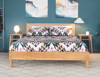 Copenhagen Queen Size Solid European Oak Bed Frame by Bent Design image