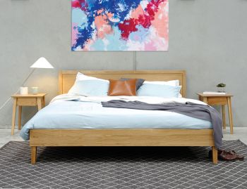 Copenhagen King Size Solid European Oak Bed Frame by Bent Design image