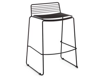 Velletri Black Indoor Outdoor Wire Bar Stool by Glid Studio for Huset image