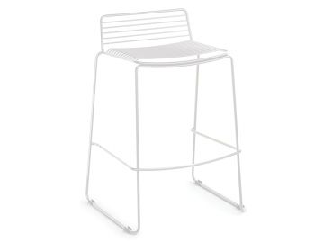 Velletri White Indoor Outdoor Wire Counter Stool by Glid Studio for Huset image