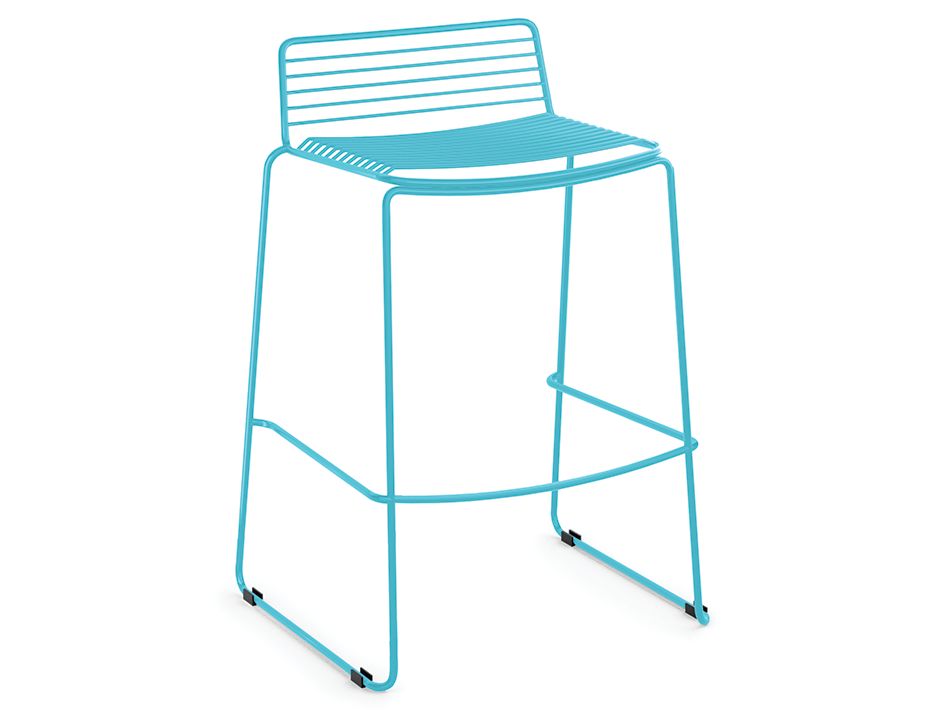 Aqua Blue Wire Barstool By Glid Studio