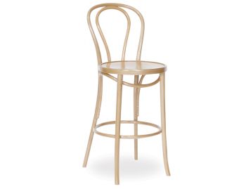 Natural Vienna Bentwood Bar Stool by Michael Thonet image