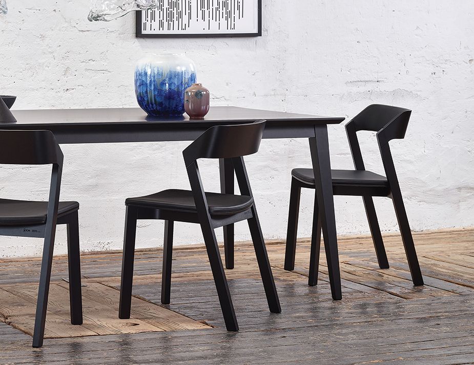 black dining chairs