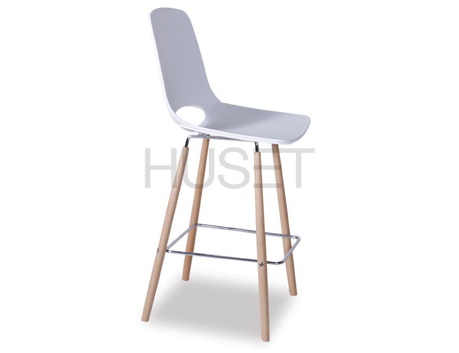 White Modern Bar Stool Two Sizes Home Commercial