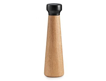 Large Oak & Black Marble Craft Pepper Mill by Simon Legald for Normann Copenhagen image