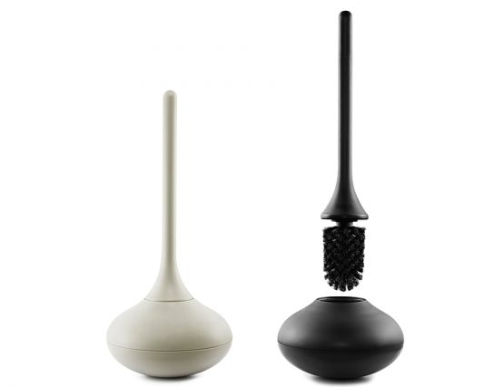 Black Cream Toilet Brush