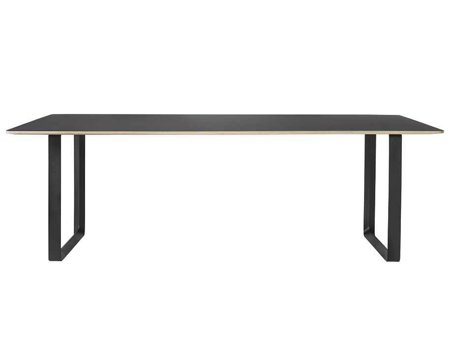 small black 70 70 table by taf architects for muuto