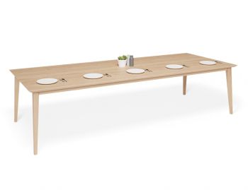 Natural Jutland Solid European Oak 300 x 120cm Dining Table by Mads Johansen for TON image