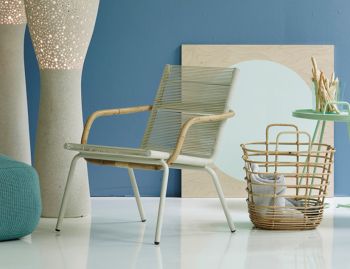 White SIDD Lounge Chair by Johannes Foersom for Cane-line image