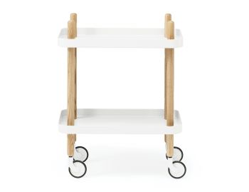 White Block Mobile Side Table by Simon Legald for Normann Copenhagen  image