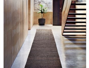 Serengeti Weave Charcoal and Natural Hall Runner 0.8m x 4m by Armadillo image
