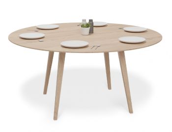 Copenhagen Solid European Oak 155cm Large Round Dining Table by Bent Design image