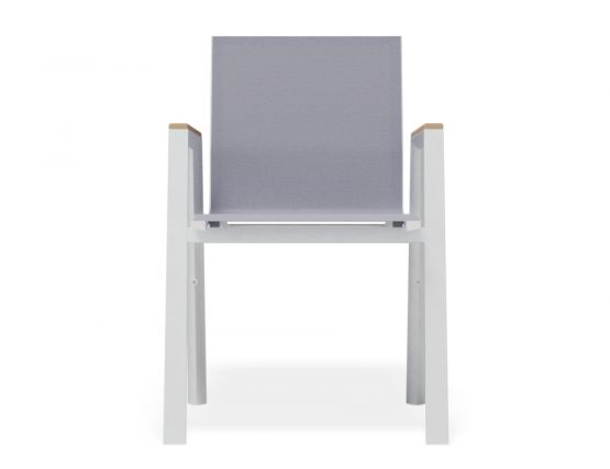 Vydel Chair Light Grey White Frame