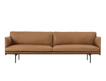 Outline 3 Seat Leather Sofa by Anderssen and Voll for Muuto image