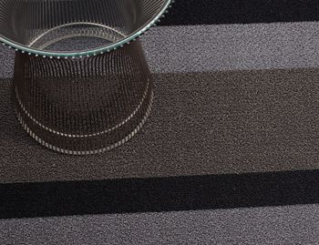 Shag Black and Sliver Bold In/Outdoor Floor Mat by Chilewich image