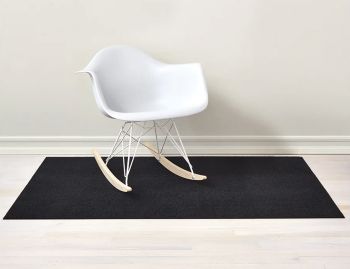 Shag Black Solid In/Outdoor Floor Mat by Chilewich image