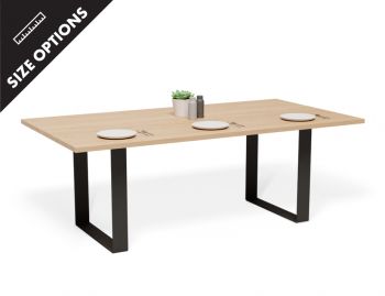 Wilba Table - Natural - Black Steel Box End  image