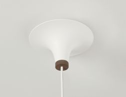 Acorn_0002_Northern Lighting Acorn Pendant Light White With Walnut Canopy Detail