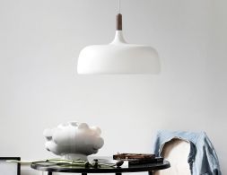 Acorn_0004_Northern Lighting Acorn Pendant Light White With Walnut Lifestyle