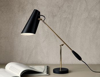 Birdy Table Lamp Black Brass by Birger Dahl for Northern image