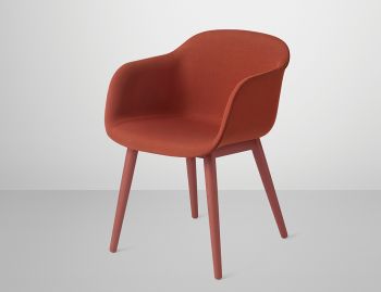 Fiber Armchair Upholstered with Wood Base by Iskos Berlin for Muuto image