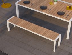 White Vydel Bench Set