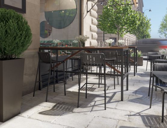 L 3 Cape High Bar Table Charcoal 1