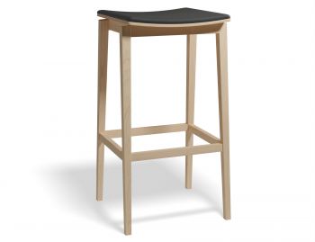 Stockholm Stool Natural European Oak with Black Pad by Mads Johansen for TON image