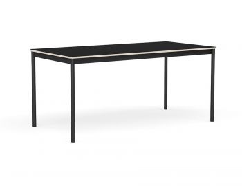 Black Base Table Plywood Edge, Black Legs by Mika Tolvanen Muuto image